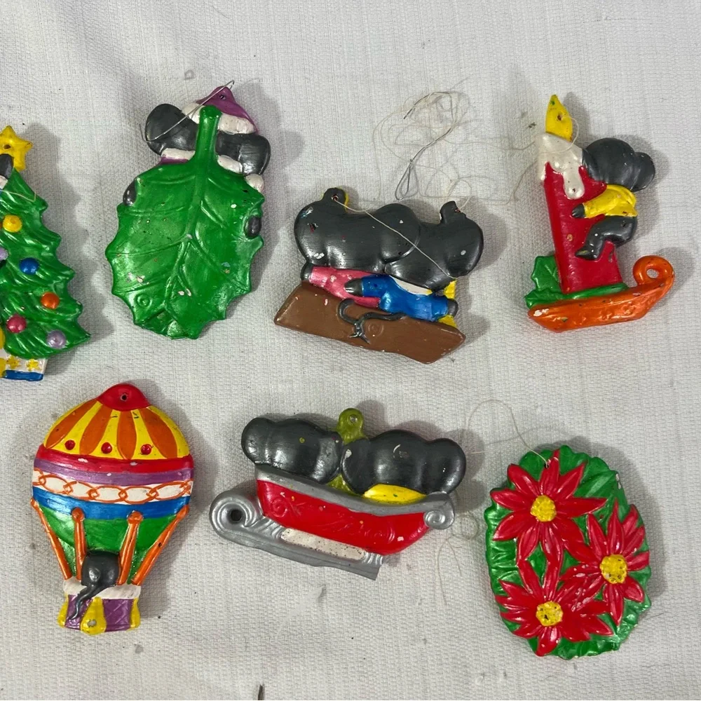 Vintage‎ Albertas ceramic mouse ornaments